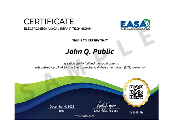 EASA's ERT Certificate
